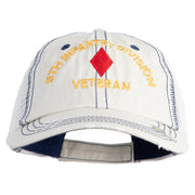 U.S. Army 5th Infantry Division Embroidered Low Profile Special Cotton Mesh Cap - Putty OSFM