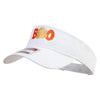 Halloween Boo with Ghost Embroidered Cotton Twill Sun Visor - White OSFM