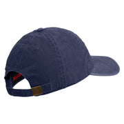 U.S. Army 7th Infantry Division Embroidered Washed Solid Pigment Dyed Cotton Twill Brass Buckle Cap - Navy OSFM