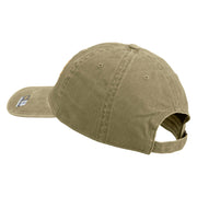 U.S. Army 7th Infantry Division Embroidered Washed Solid Pigment Dyed Cotton Twill Brass Buckle Cap - Khaki OSFM