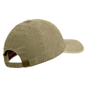 U.S. Army 7th Infantry Division Embroidered Washed Solid Pigment Dyed Cotton Twill Brass Buckle Cap - Khaki OSFM