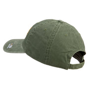 U.S. Army 7th Infantry Division Embroidered Washed Solid Pigment Dyed Cotton Twill Brass Buckle Cap - Olive OSFM