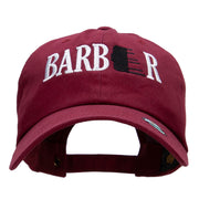 Barber Embroidered Unstructured Cotton Twill Washed Cap