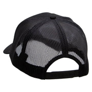 Scuba Shark Embroidered Solid Cotton Twill Mesh Prostyle Cap - Black OSFM