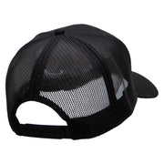 Scuba Shark Embroidered Solid Cotton Twill Mesh Prostyle Cap - Black OSFM