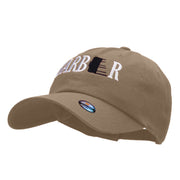 Barber Embroidered Unstructured Cotton Twill Washed Cap