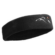 Yosemite Logo Embroidered Head Bands (terry) - Black OSFM