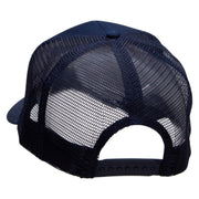 Scuba Shark Embroidered Solid Cotton Twill Mesh Prostyle Cap - Navy OSFM