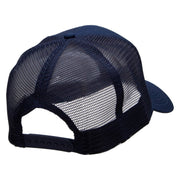 Scuba Shark Embroidered Solid Cotton Twill Mesh Prostyle Cap - Navy OSFM