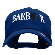 Barber Embroidered Unstructured Cotton Twill Washed Cap