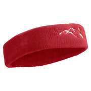 Yosemite Logo Embroidered Head Bands (terry) - Red OSFM