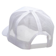 Scuba Shark Embroidered Solid Cotton Twill Mesh Prostyle Cap - White OSFM