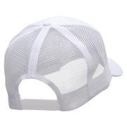 Scuba Shark Embroidered Solid Cotton Twill Mesh Prostyle Cap - White OSFM