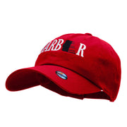 Barber Embroidered Unstructured Cotton Twill Washed Cap