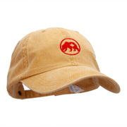 Bear Canada Leaf Embroidered Pigment Dyed Wash Caps