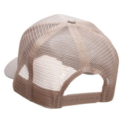 Landing Airplane Embroidered Solid Cotton Prostyle Twill Mesh Cap - Khaki OSFM