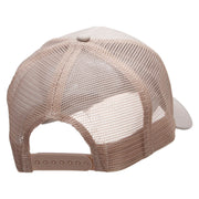 Landing Airplane Embroidered Solid Cotton Prostyle Twill Mesh Cap - Khaki OSFM