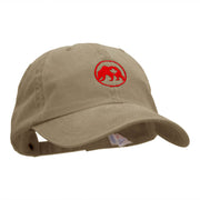 Bear Canada Leaf Embroidered Pigment Dyed Wash Caps