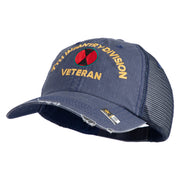 U.S. Army 7th Infantry Division Embroidered Low Profile Special Cotton Mesh Cap - Navy OSFM