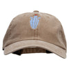 Spiny Ferocactus Embroidered Unstructured Pigment Dyed Cotton Cap - Brown OSFM