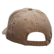 Spiny Ferocactus Embroidered Unstructured Pigment Dyed Cotton Cap - Brown OSFM