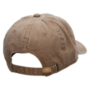 Spiny Ferocactus Embroidered Unstructured Pigment Dyed Cotton Cap - Brown OSFM