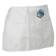 Machu Picchu Landscape Embroidered 3 Pockets Chef's Apron - White OSFM