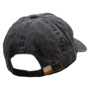 Spiny Ferocactus Embroidered Unstructured Pigment Dyed Cotton Cap - Black OSFM