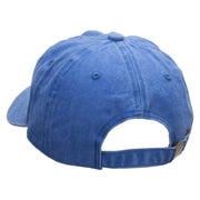 Spiny Ferocactus Embroidered Unstructured Pigment Dyed Cotton Cap - Blue OSFM