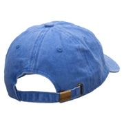 Spiny Ferocactus Embroidered Unstructured Pigment Dyed Cotton Cap - Blue OSFM