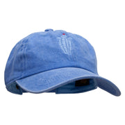 Spiny Ferocactus Embroidered Unstructured Pigment Dyed Cotton Cap - Blue OSFM