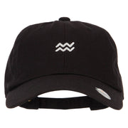 Aquarius Zodiac Sign Embroidered Unstructured Cap