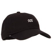 Aquarius Zodiac Sign Embroidered Unstructured Cap