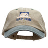 Pocket Monster Nap Time Embroidered Pigment Dyed Wash Caps - Khaki-Green OSFM