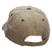 Pocket Monster Nap Time Embroidered Pigment Dyed Wash Caps - Khaki-Green OSFM