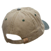 Pocket Monster Nap Time Embroidered Pigment Dyed Wash Caps - Khaki-Green OSFM