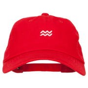 Aquarius Zodiac Sign Embroidered Unstructured Cap