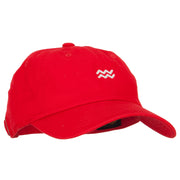 Aquarius Zodiac Sign Embroidered Unstructured Cap