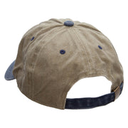 Pocket Monster Nap Time Embroidered Pigment Dyed Wash Caps - Khaki-Navy OSFM