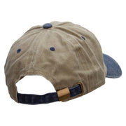 Pocket Monster Nap Time Embroidered Pigment Dyed Wash Caps - Khaki-Navy OSFM