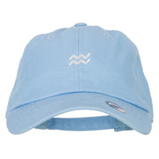 Aquarius Zodiac Sign Embroidered Unstructured Cap