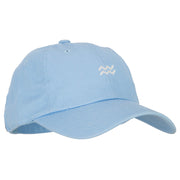 Aquarius Zodiac Sign Embroidered Unstructured Cap