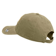 U.S. Army 8th Infantry Division Embroidered Washed Solid Pigment Dyed Cotton Twill Brass Buckle Cap - Khaki OSFM