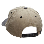 Pocket Monster Nap Time Embroidered Pigment Dyed Wash Caps - Khaki-Black OSFM