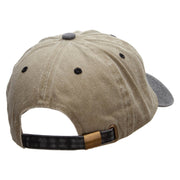 Pocket Monster Nap Time Embroidered Pigment Dyed Wash Caps - Khaki-Black OSFM