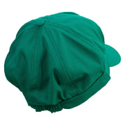 Chicken Warrior Embroidered Cotton Elastic Newsboy Cap - Lime OSFM