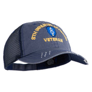 U.S. Army 8th Infantry Division Embroidered Low Profile Special Cotton Mesh Cap - Navy OSFM