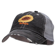 Papaya Embroidered Low Profile Special Cotton Mesh Cap - Black OSFM