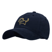 Minimalist Lion Outline Embroidered Unstructured Cotton Cap