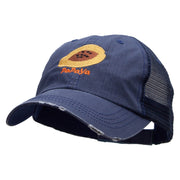 Papaya Embroidered Low Profile Special Cotton Mesh Cap - Navy OSFM